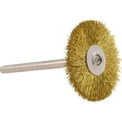 Brass Scratch Wheel Brush (with Arbor) Crimped Wire 1