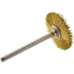 Brass Scratch Wheel Brush (with Arbor) Crimped Wire 2