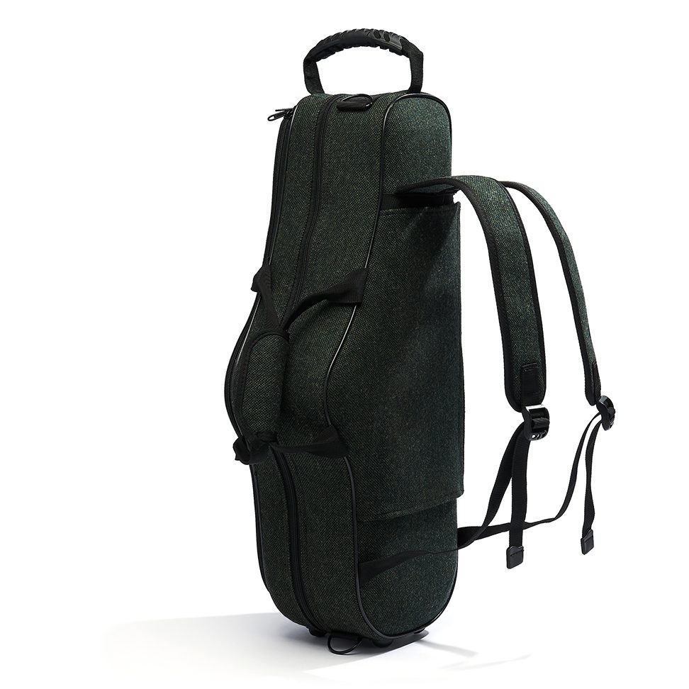 beaumont alto saxophone case racing tweed 2