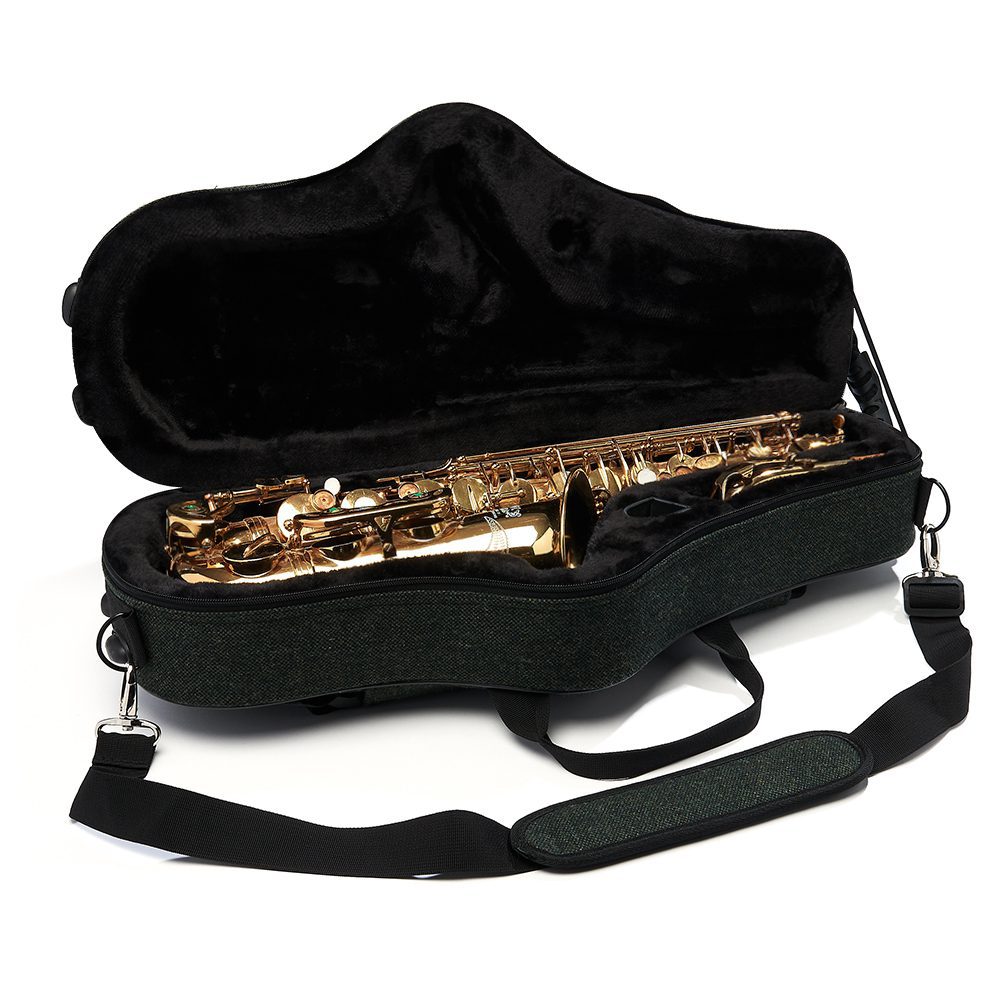 beaumont alto saxophone case racing tweed 3