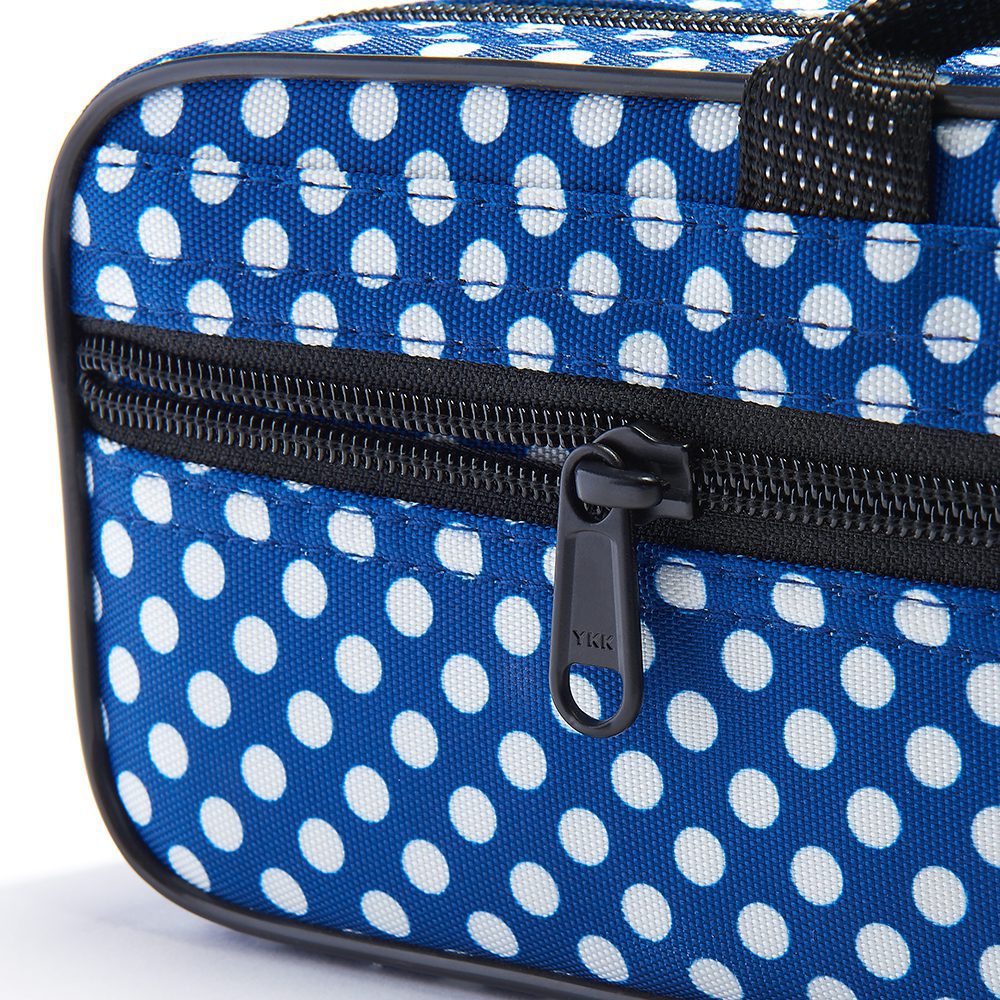 beaumont c foot flute box case blue polka dot 6