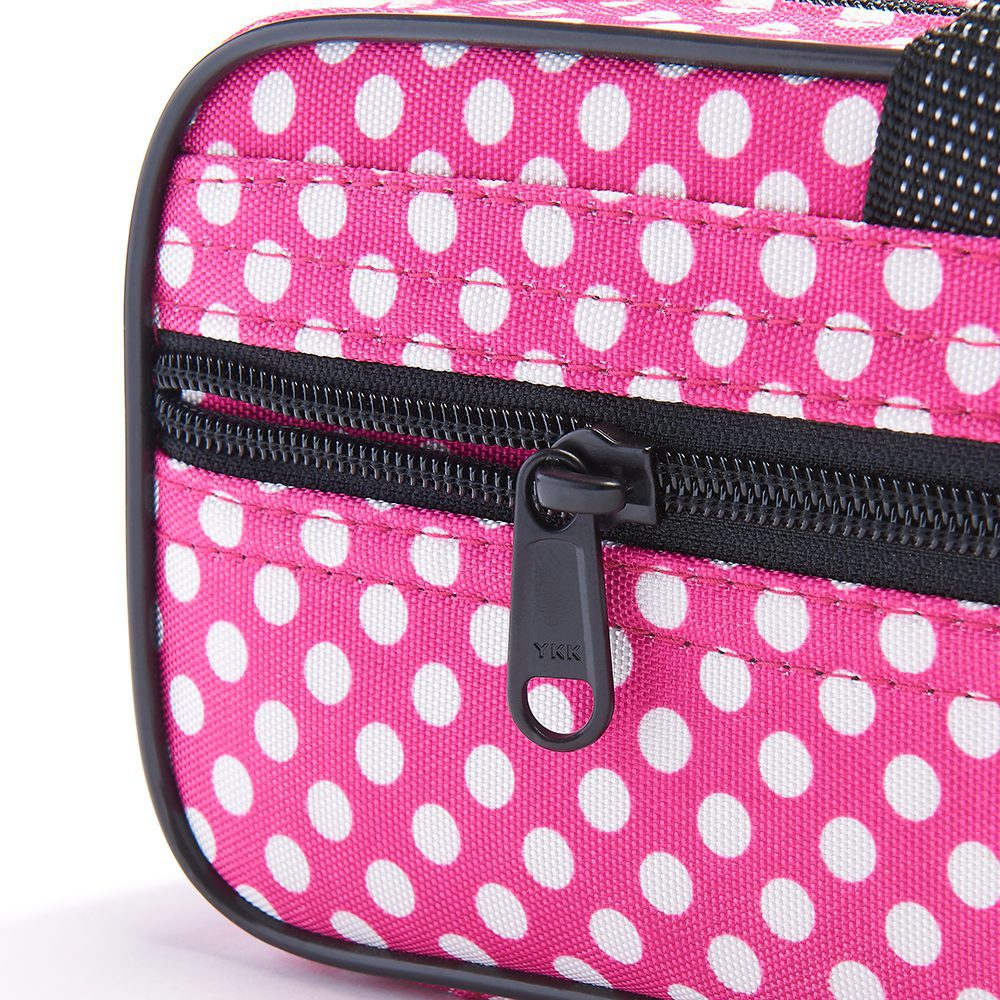 beaumont c foot flute box case pink polka dot 6