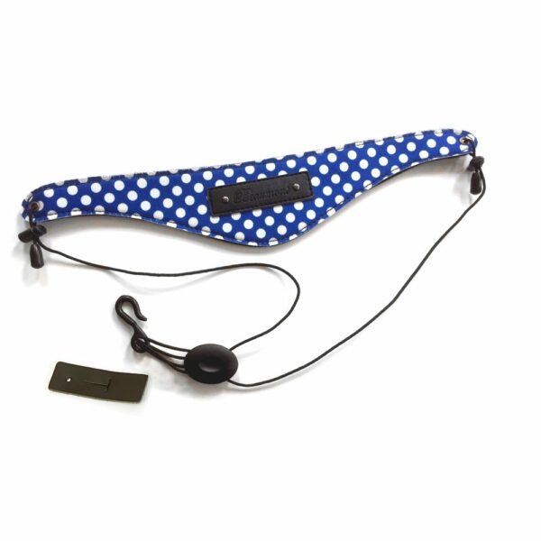 beaumont clarinetoboe neck strap e28093 blue polka dot