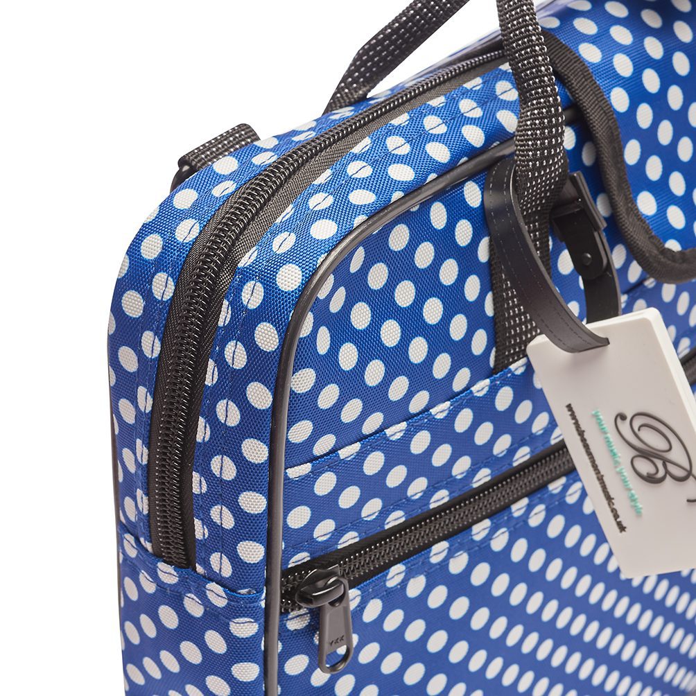 beaumont sheet music bag blue polka dot 1