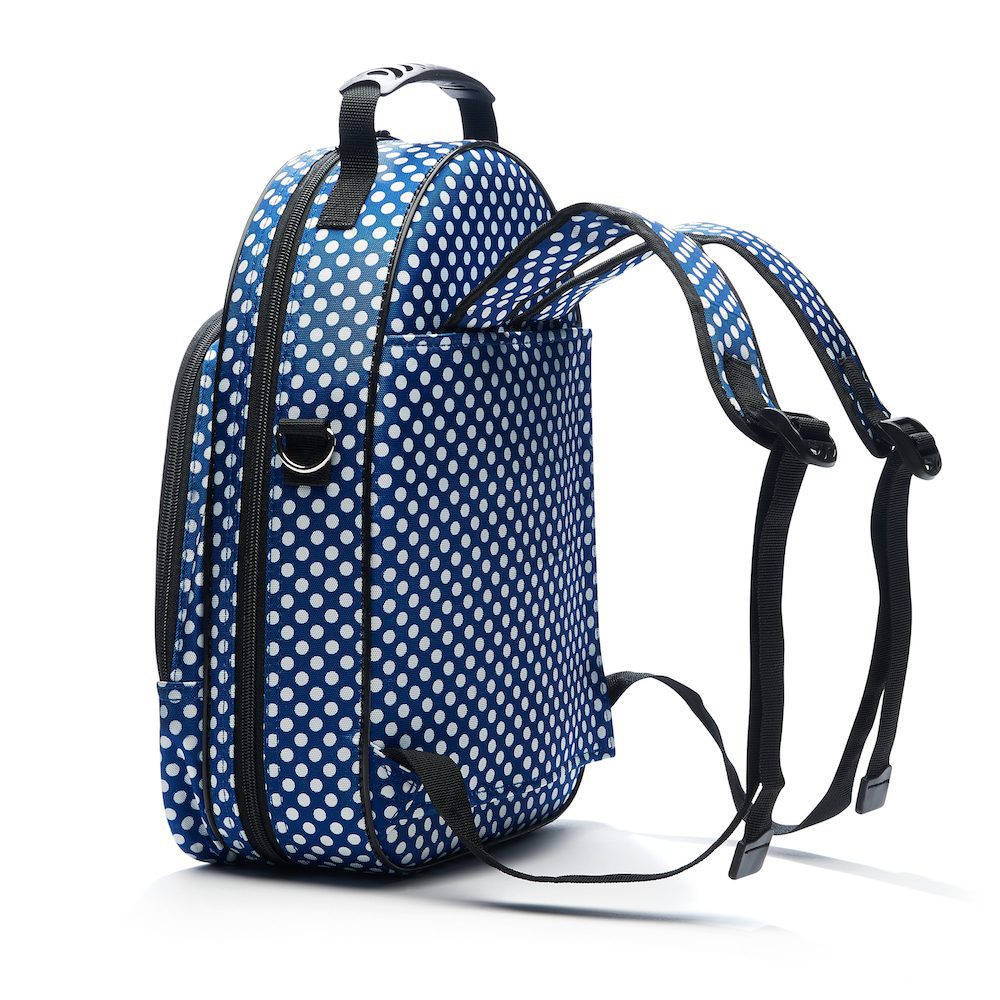 beaumont student bb clarinet case blue polka dot 1