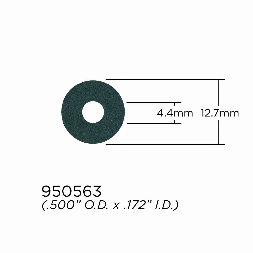 Valve Stem Washer - 2.8mm Firm Black - 12.7mm OD x 4.4mm ID