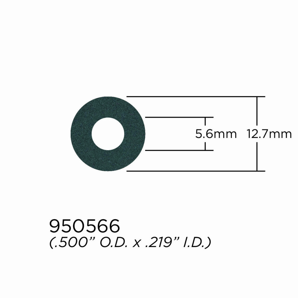 Valve Stem Washer - 0.4mm Firm Black - 12.7mm OD x 5.6mm ID