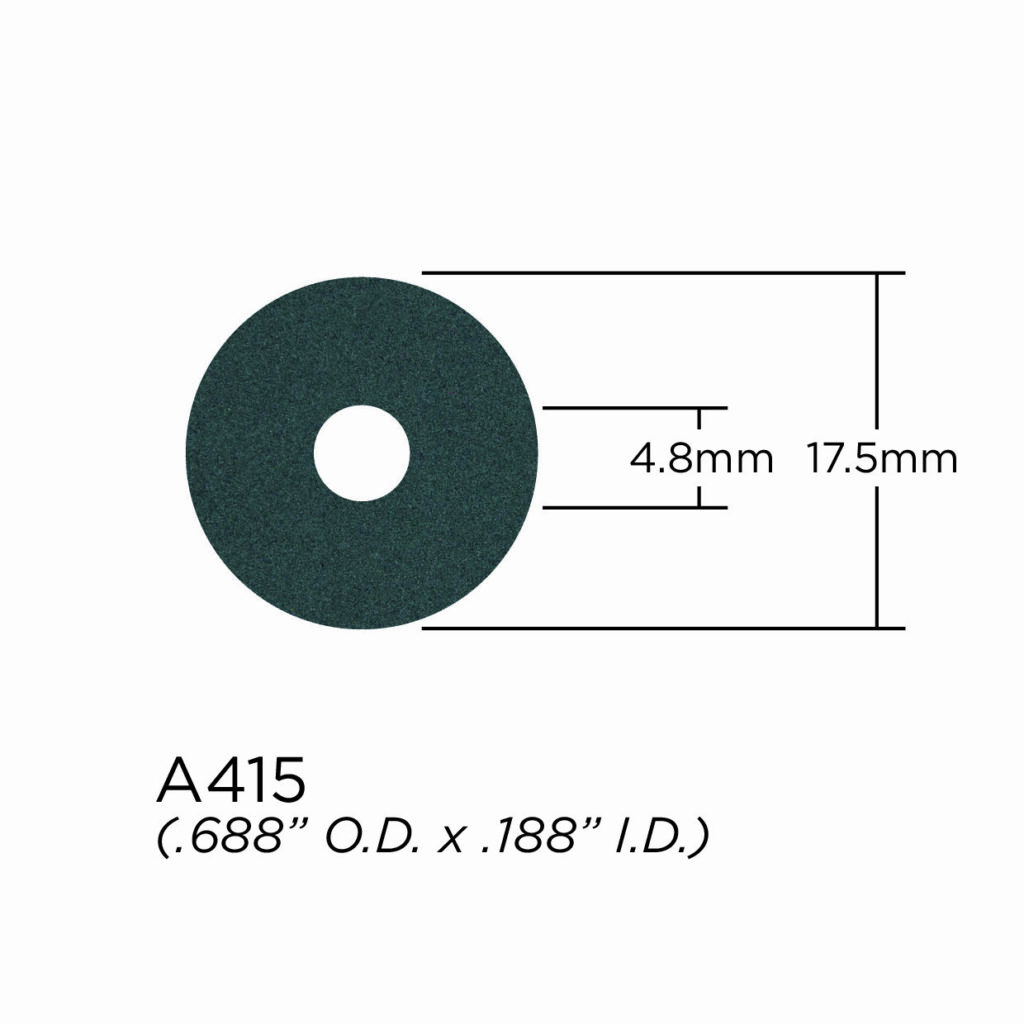 Fingerbutton Washer - 3.4mm Quiet Black - 17.5mm OD x 4.8mm ID